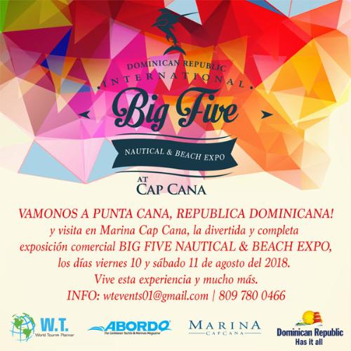 WT Events presenta la 5ta. Big Five Nautical & Beach Expo 2018