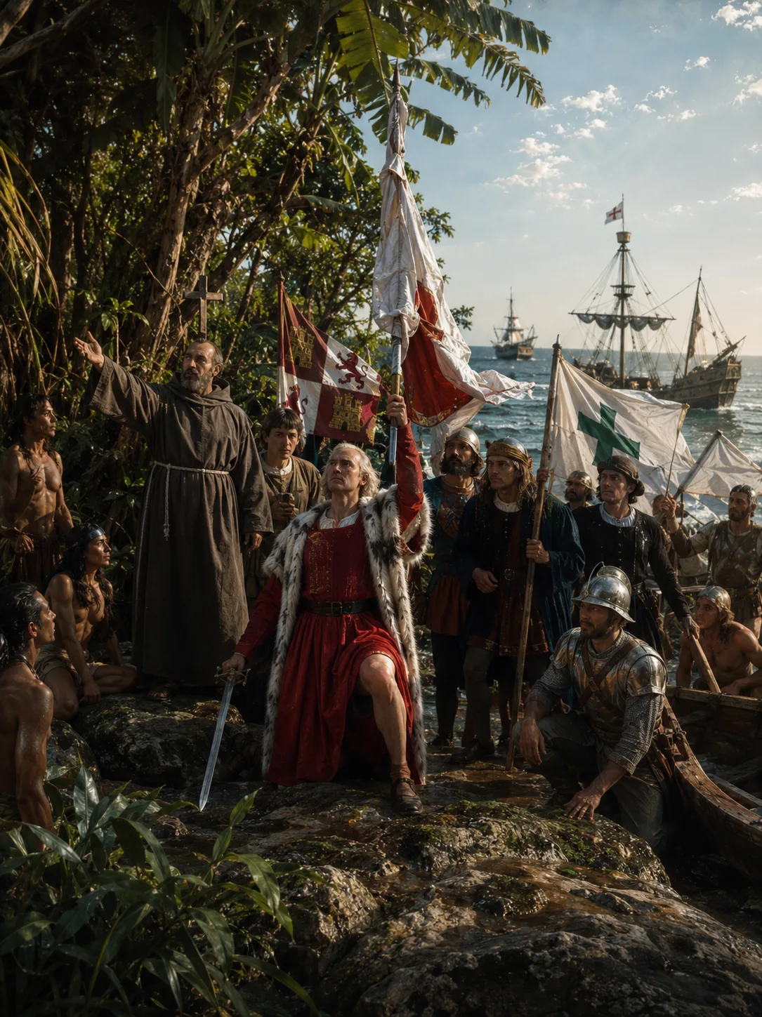 Christopher Columbus and the European arrival in Hispaniola