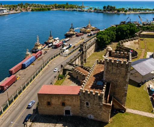 Colonial street in Santo Domingo